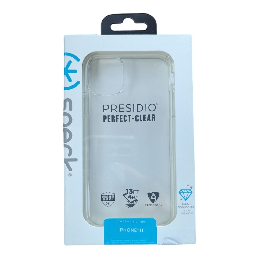 B8-O Speck Presidio Perfect-Clear Case For Apple iPhone 11 - Clear